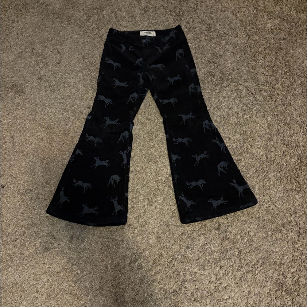 ROCK & ROLL DENIM GIRLS' RODEO PRINT CORDUROY BOOTCUT JEANS - Picture 4 of 10